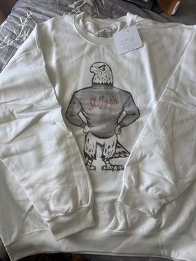 White Graphic Vault Hawk Crewneck Sweatshirt